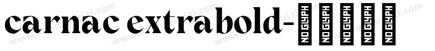 carnac extrabold字体转换